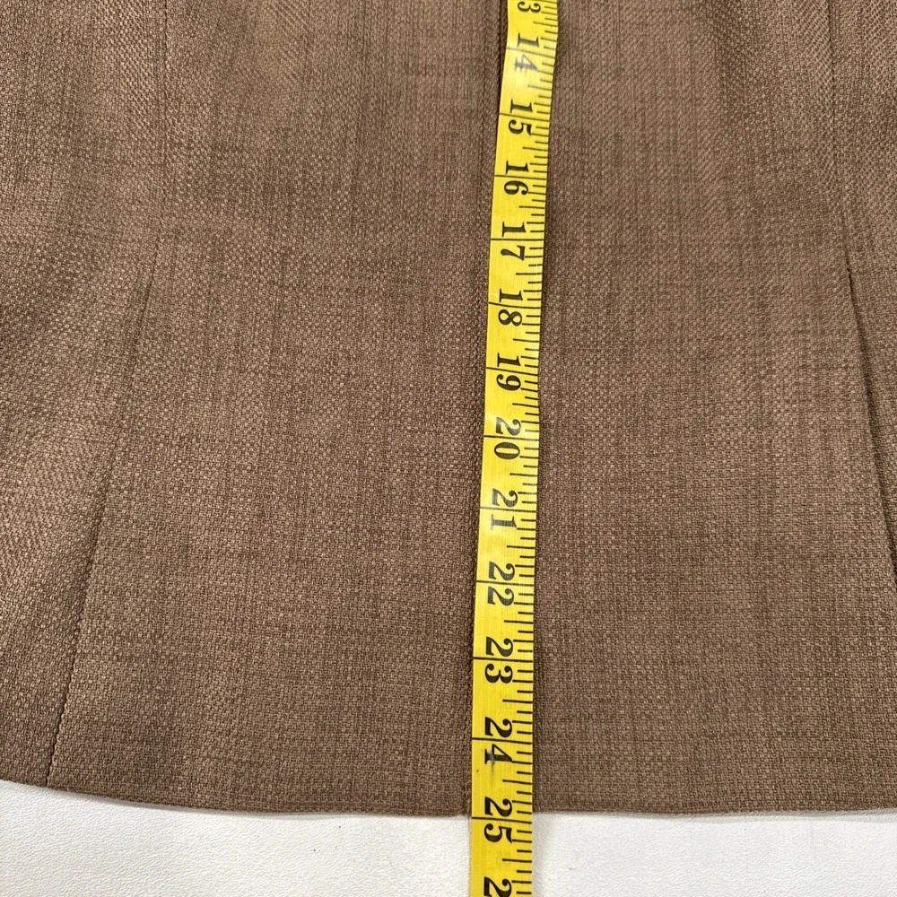 Worthington Women's‎ Brown Open Front Blazer Jacket Size 16 Lined Career